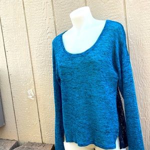 Teal Blue Long Sleeve Top L